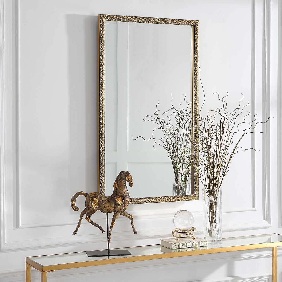 美品　UTTERMOSTアターマスト社製Gold Mirror大型鏡 MIRROR - Uttermost