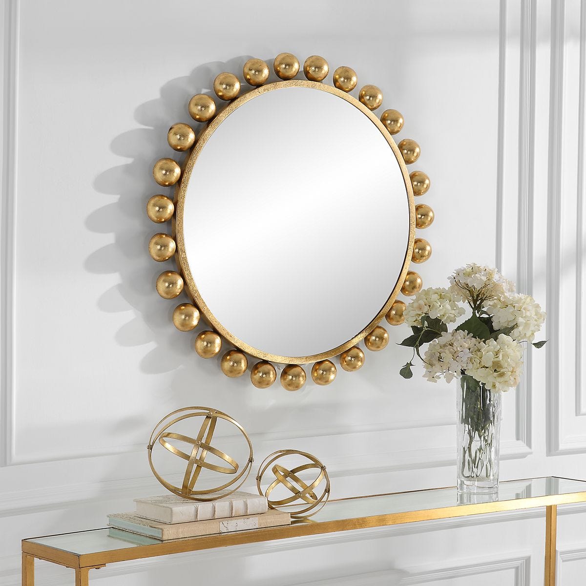 美品 UTTERMOSTアターマスト社製Gold Mirror大型鏡 美品 UTTERMOST社製