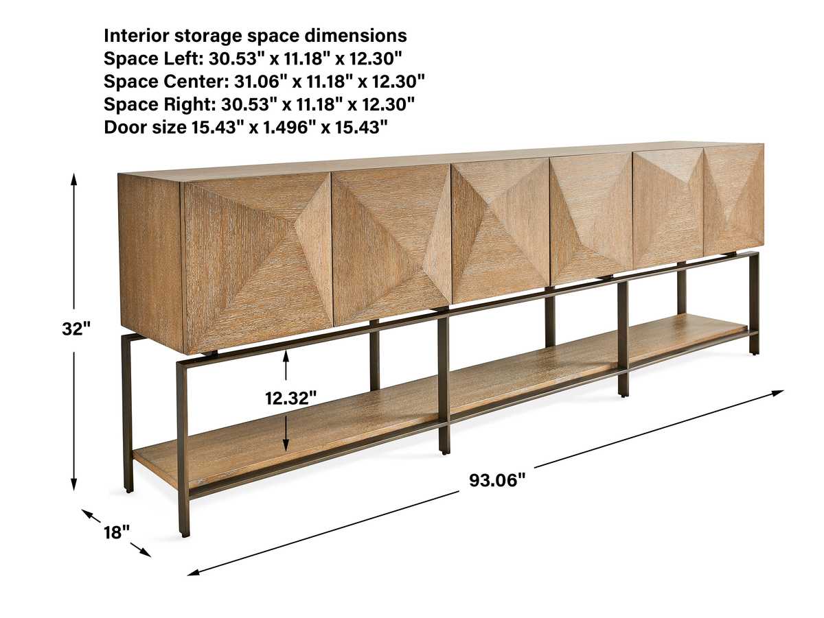 Trapezoid 6 Door Cabinet - Revelation