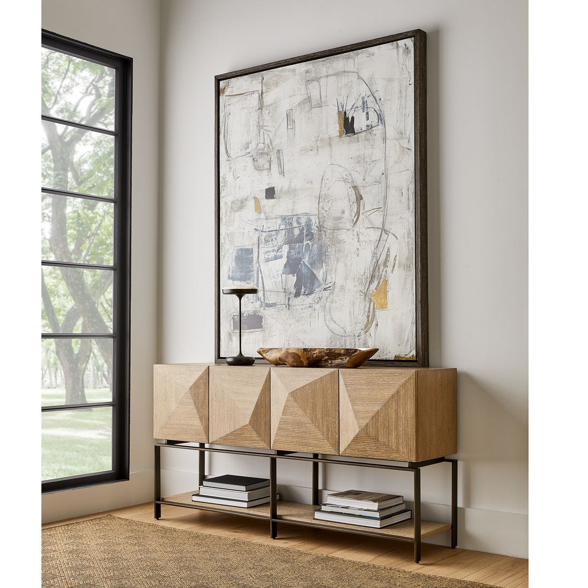 Trapezoid 4 Door Cabinet - Uttermost