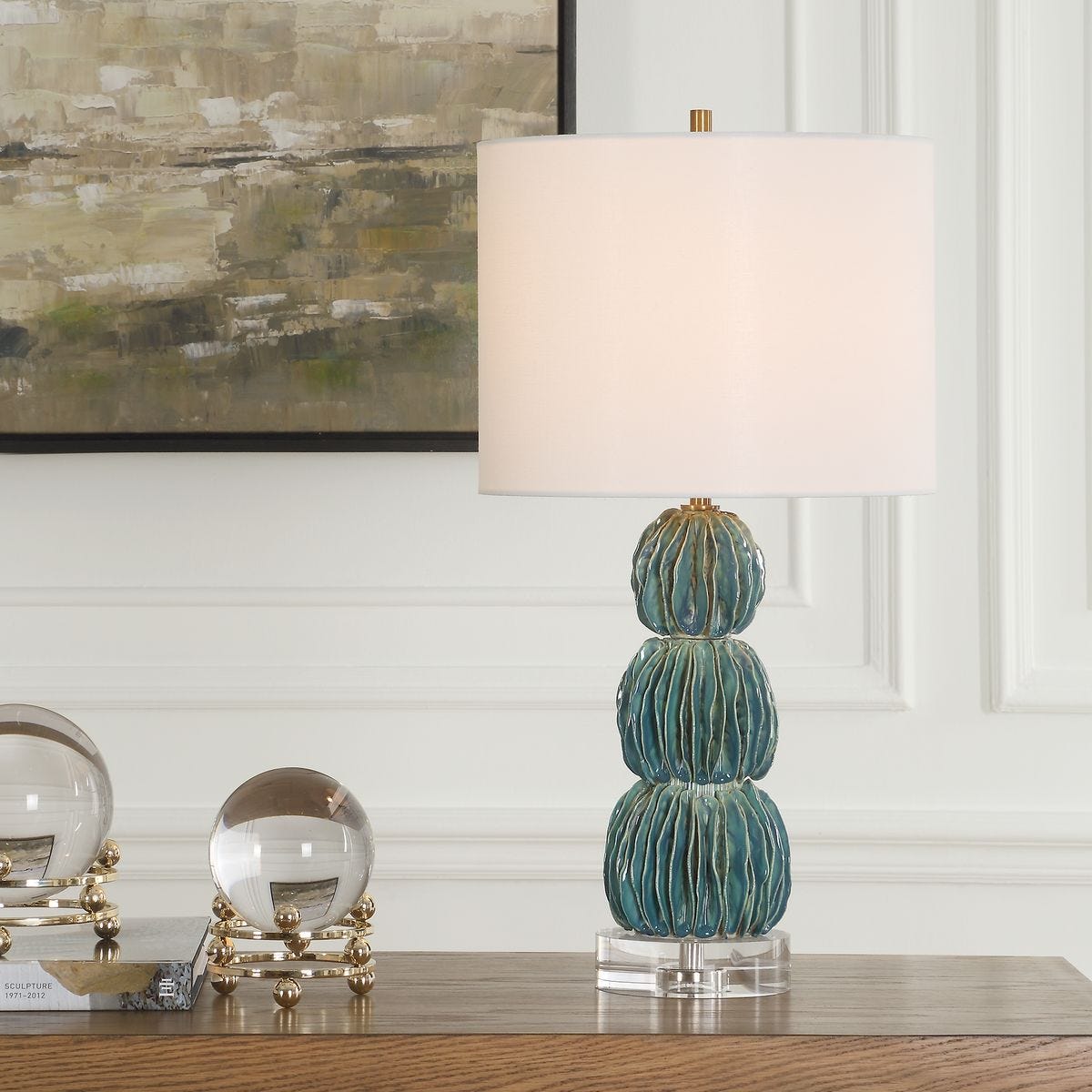 mayumi　ライトブルー25 Uttermost Bixby Blue Table Lamp - Scenario Home