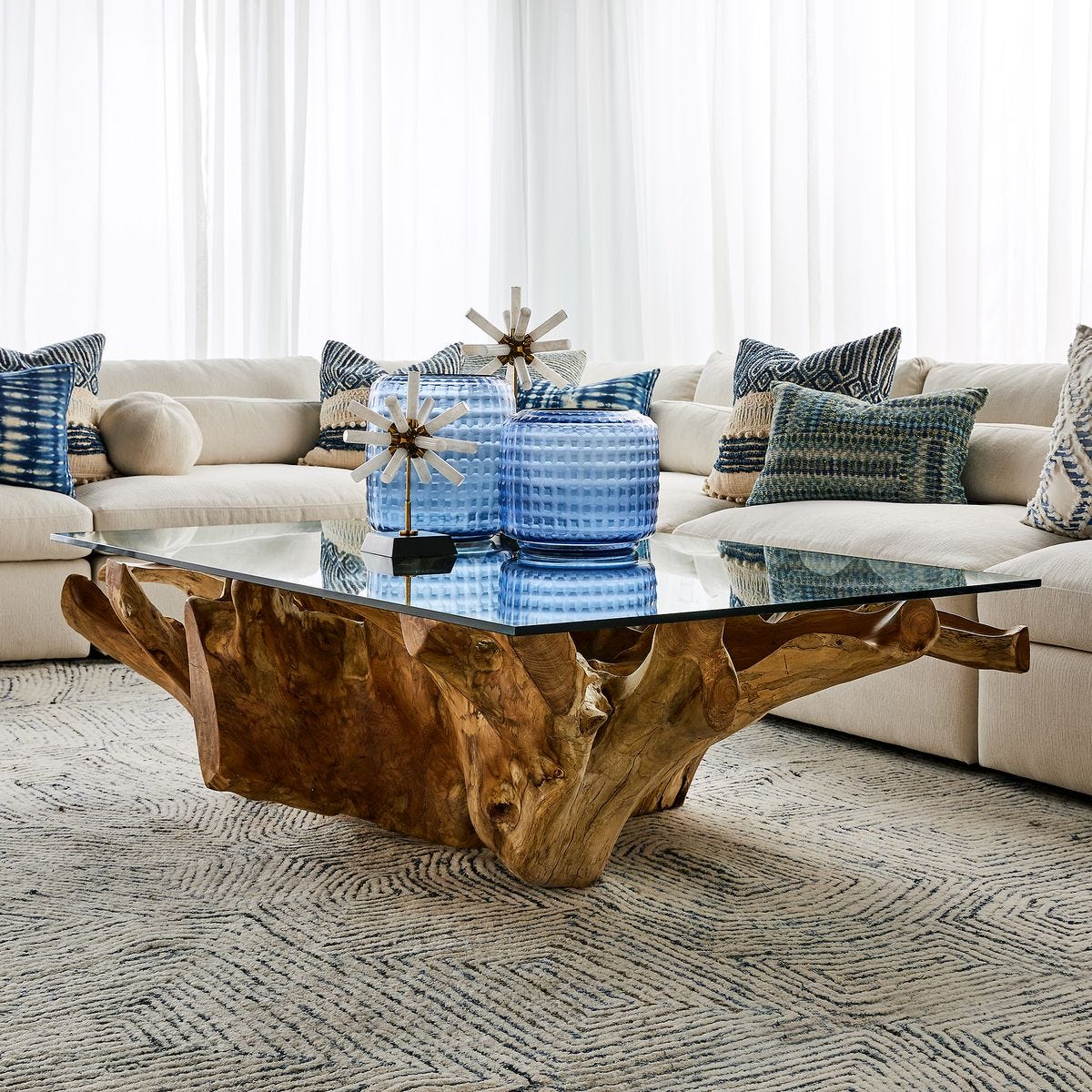 Center Root Coffee Table - Rectangle, 2 Cartons - Uttermost