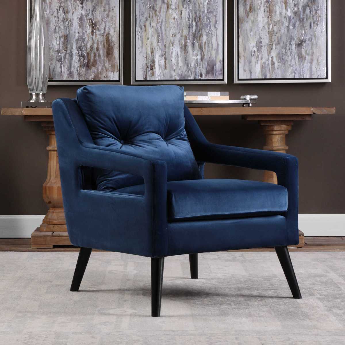 O'Brien Armchair, Blue - Uttermost