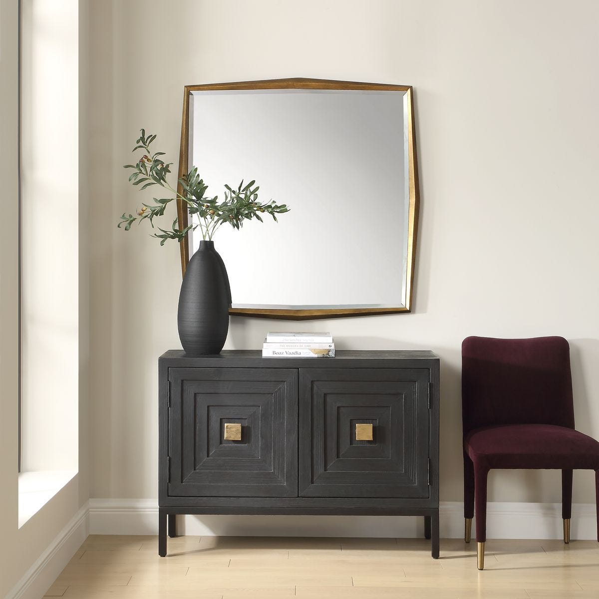 On Point Tall Mirror, Gold - Uttermost