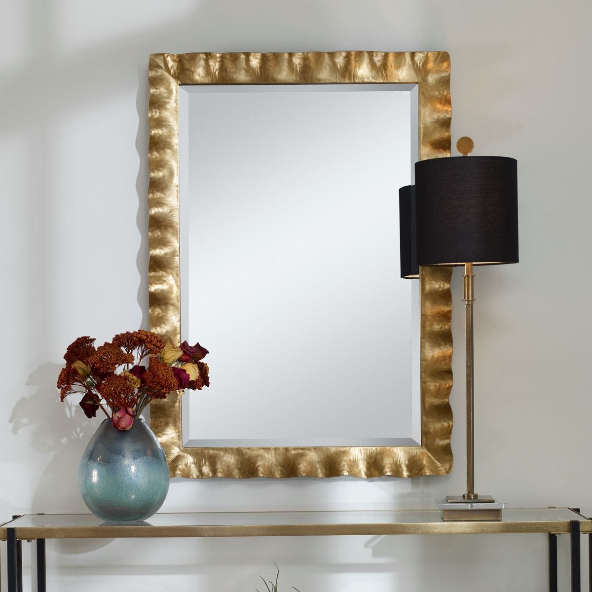 Haya Round Mirror, Gold - Uttermost