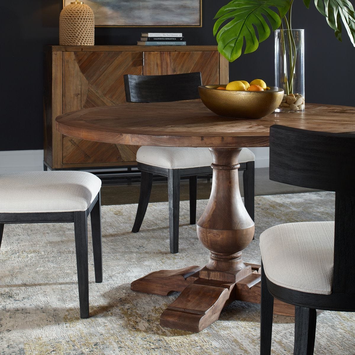 Delroy Armless Chair, Cognac, 2 Per Box, Priced Each - Uttermost