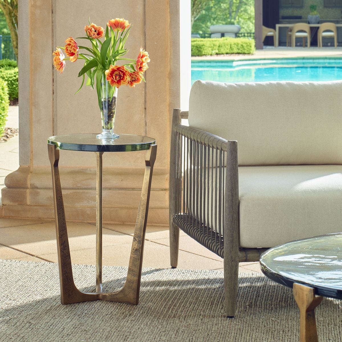 Bohdi Indoor-Outdoor Coffee Table, 2 CARTONS - Uttermost