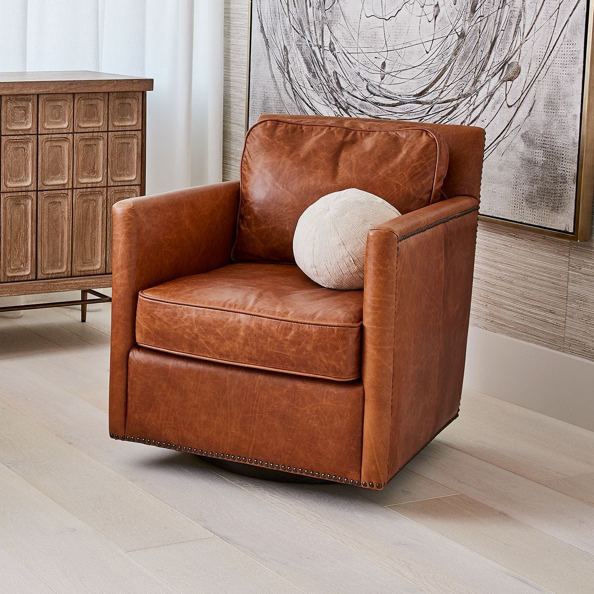 Roosevelt Club Chair - Cognac - Uttermost