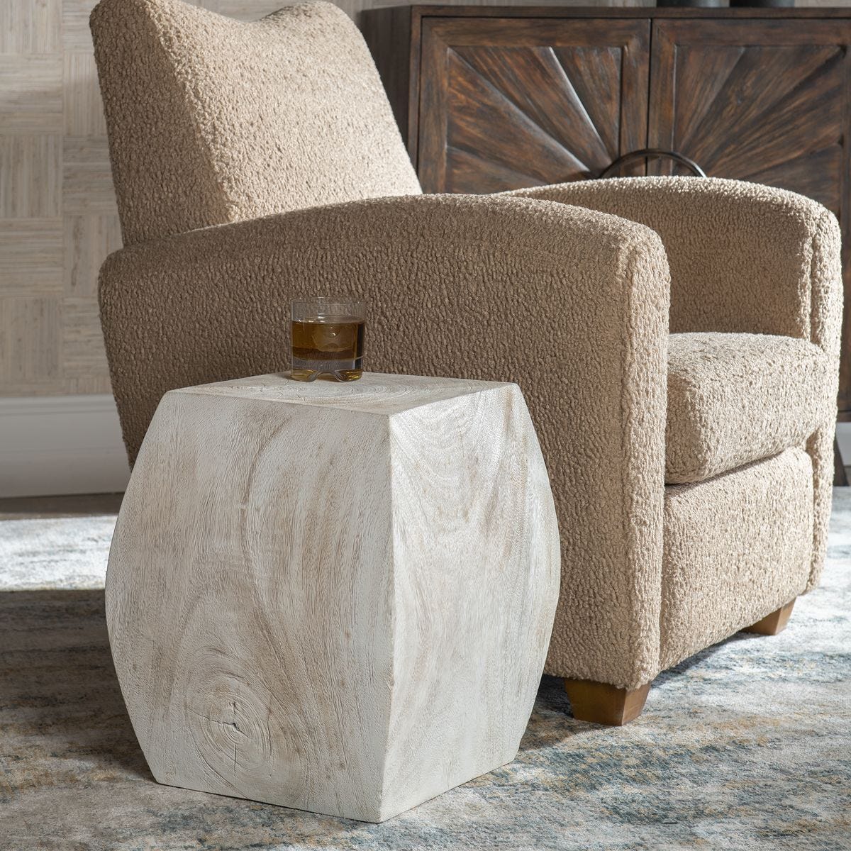 Grove Accent Stool, Black - Uttermost