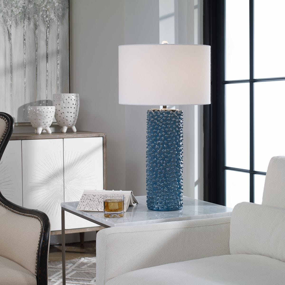 Ciji Table Lamp, Blue - Uttermost