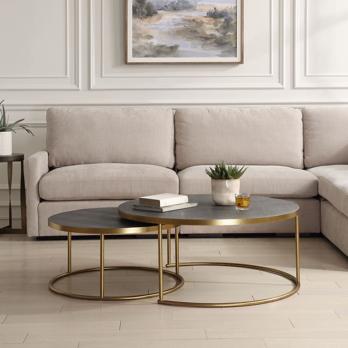 Aragon Nesting Coffee Tables, S/2, Gray - Revelation