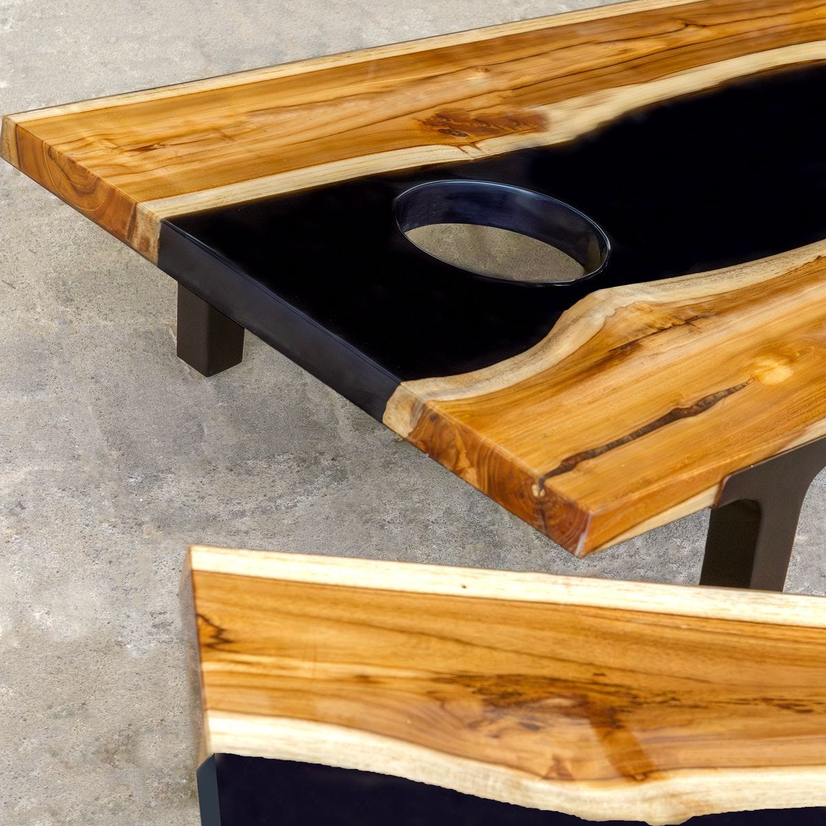 Clearwood Cornhole Game, Black, S/2 - Uttermost