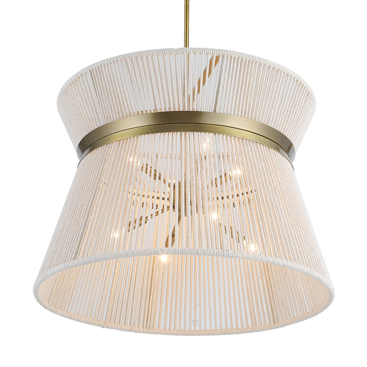 Highly Strung, 8 Lt Round Pendant - White - Uttermost